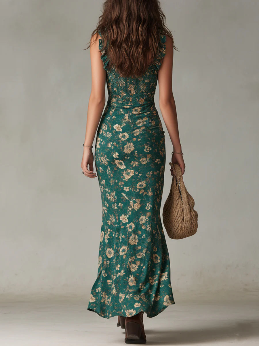 CALLA | BOHEMIAN RUFFLED MAXI DRESS