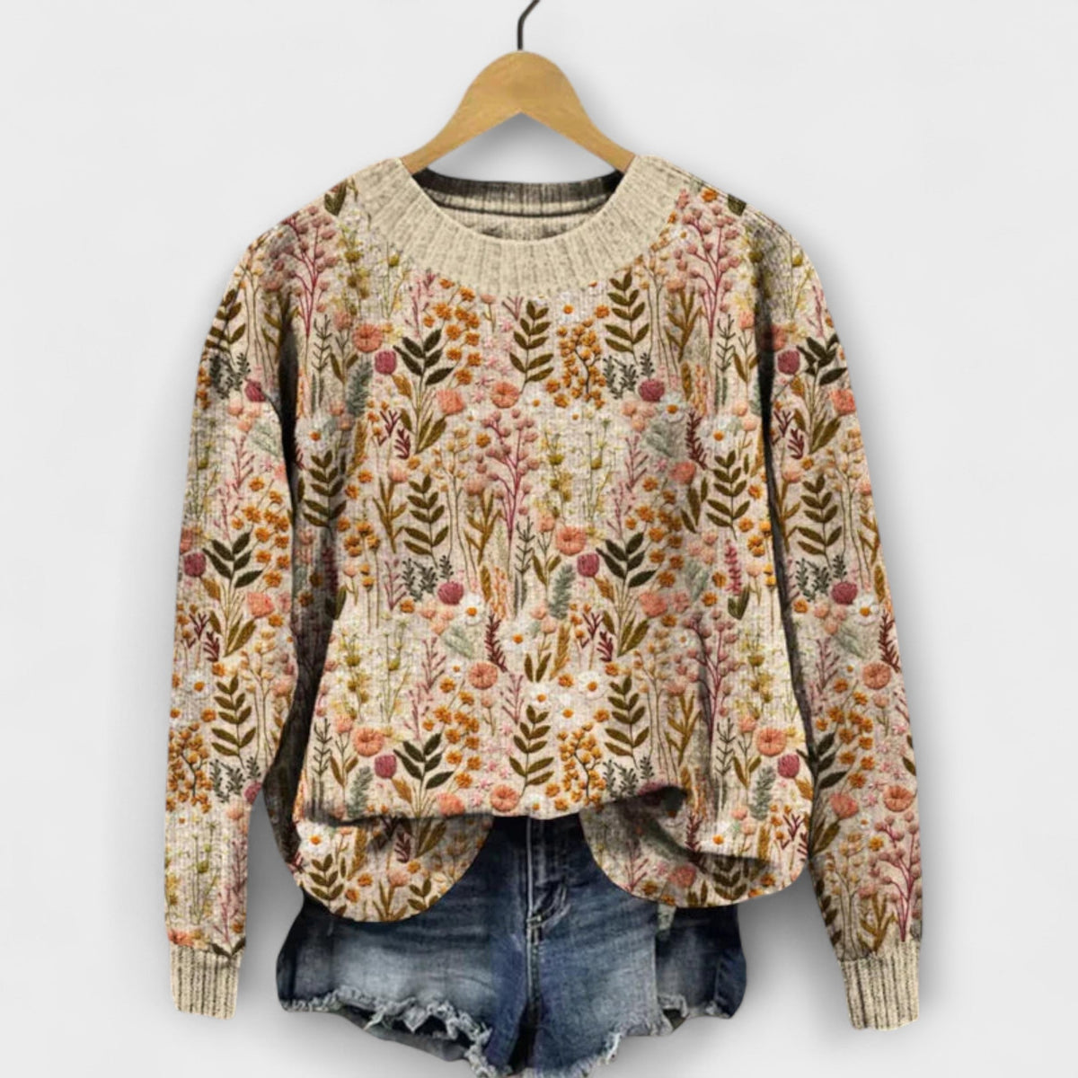 TINA | FLORAL PRINT SWEATER