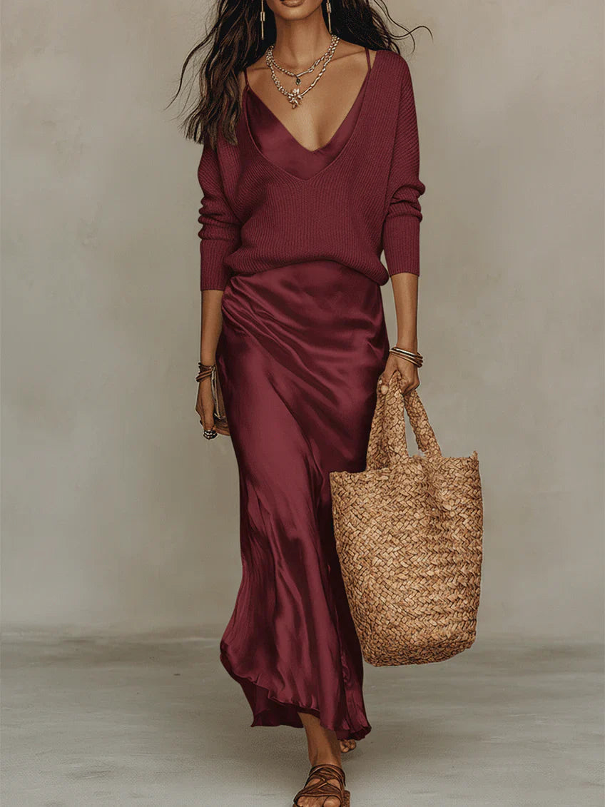 SCARLETT | ELEGANT TUMMY COVERAGE MIDI DRESS