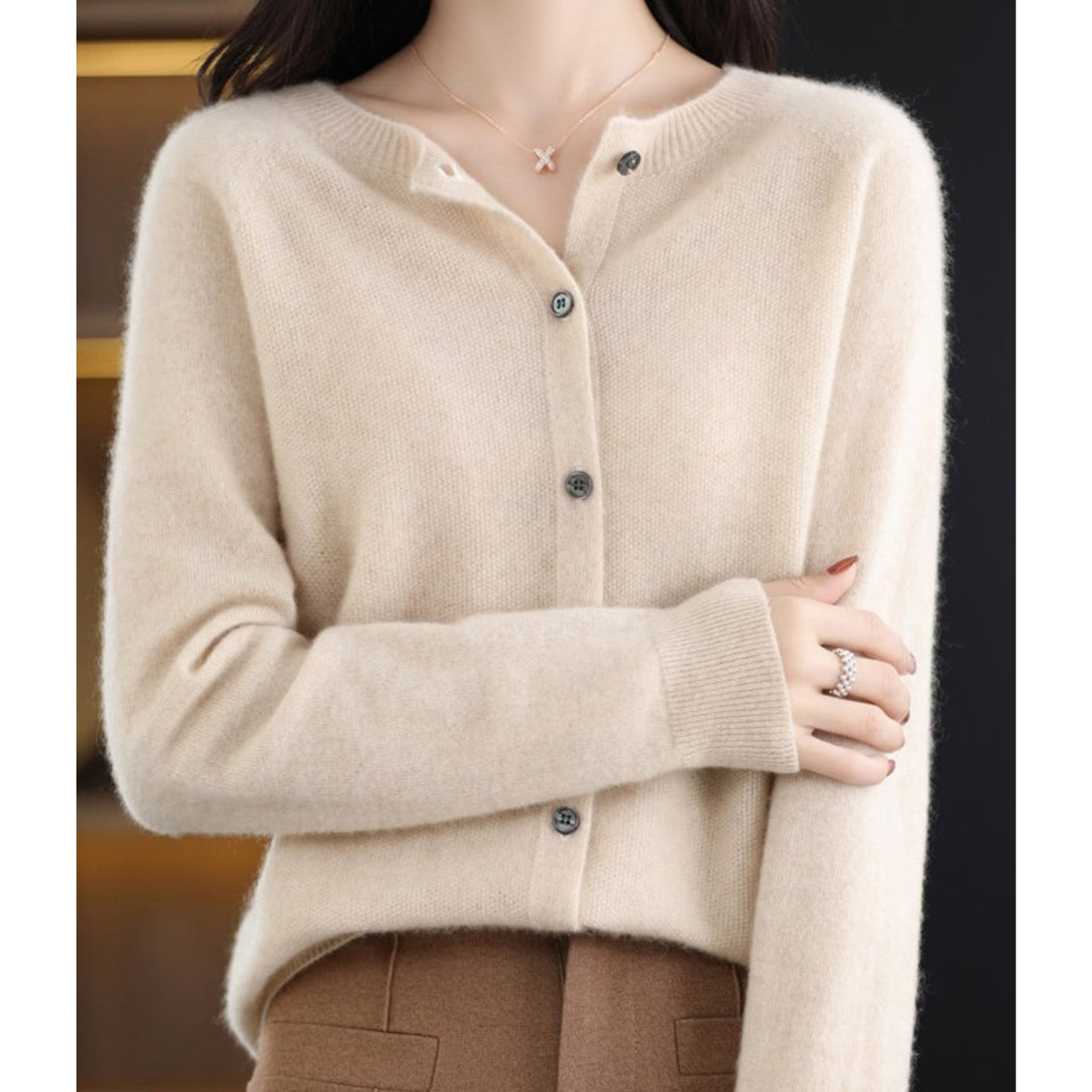 ELANA | SOFT BUTTON KNIT CARDIGAN