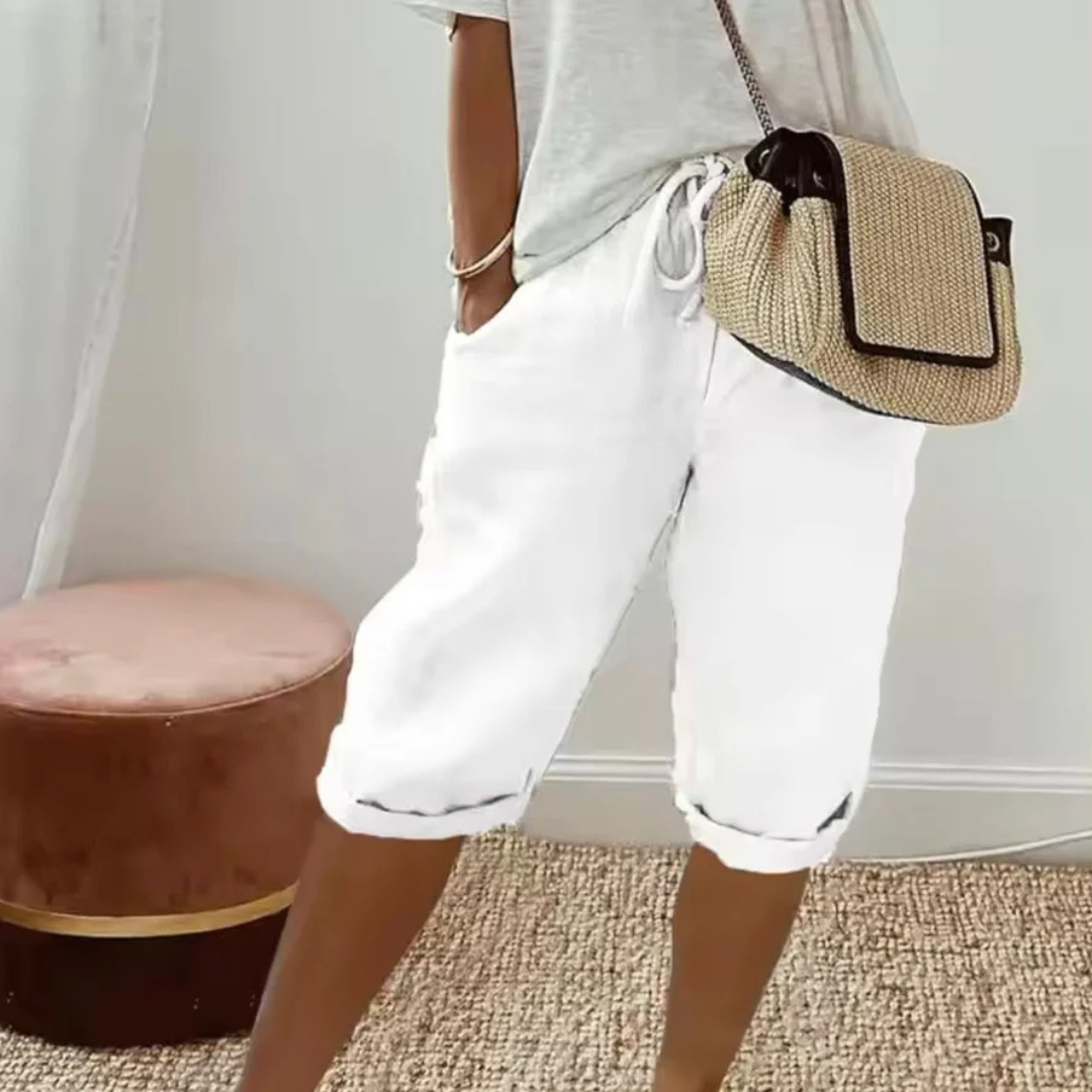 NORELLE | SOFT TAILORED CAPRI SHORTS