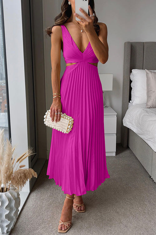 ELANIA | ELEGANT PLEATED MAXI DRESS
