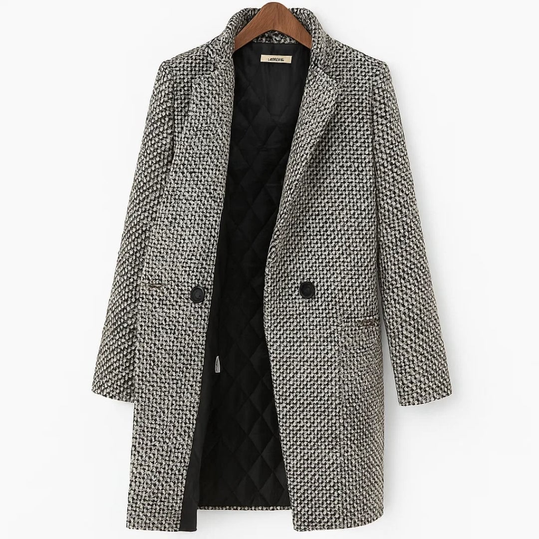 CATALEYA | CLASSIC HOUNDSTOOTH MIDI COAT