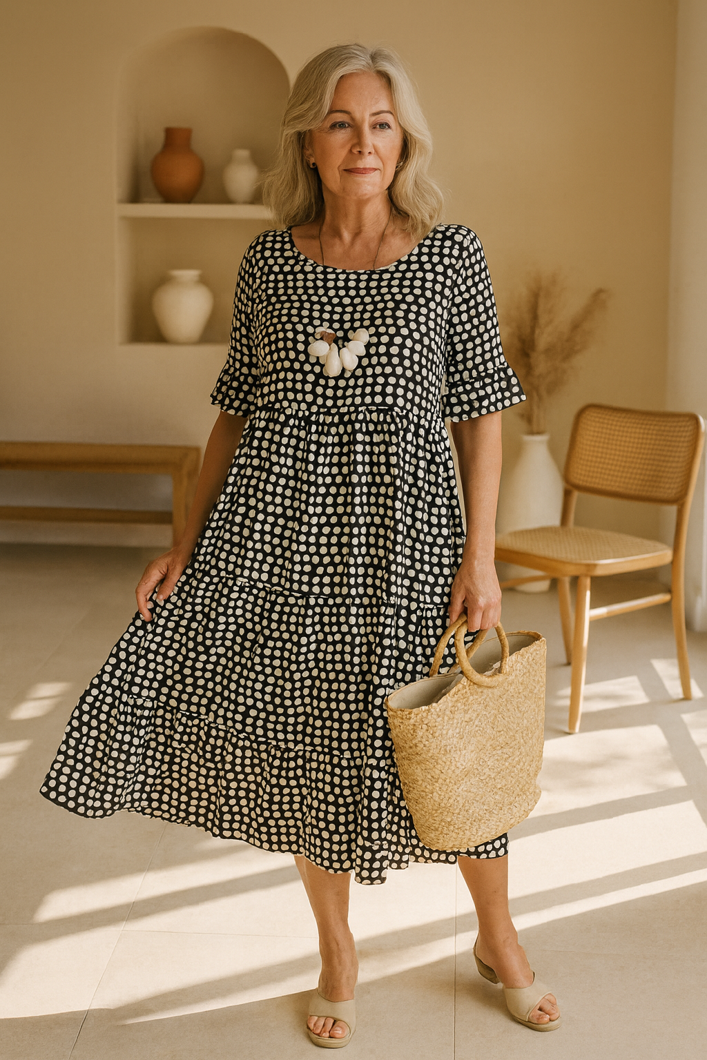 ELIANA | STYLISH TUMMY COVERING MIDI DRESS