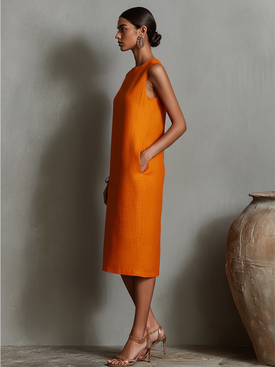 MAUREEN | TIMELESS MIDI DRESS WITH POCKETS