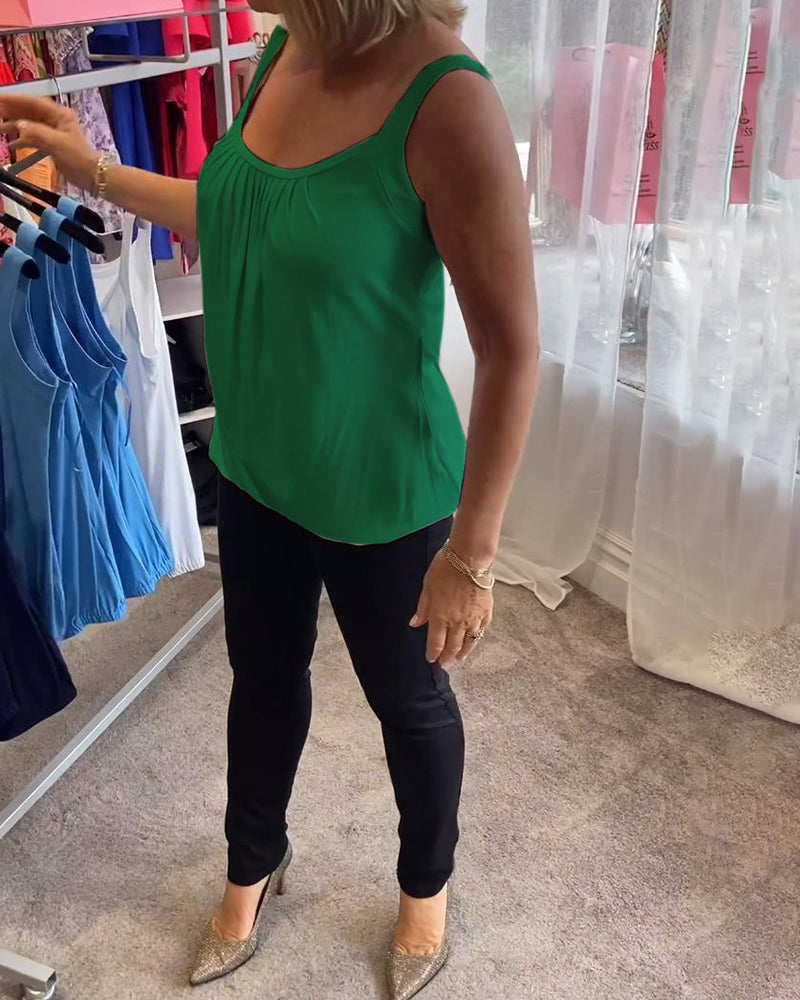 ROSALYN | ELEGANT TUMMY COVERING SLEEVELESS TOP