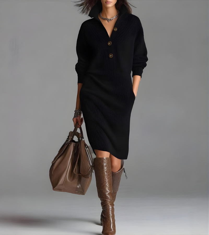 NOVA | COZY TUMMY COVERING KNIT DRESS