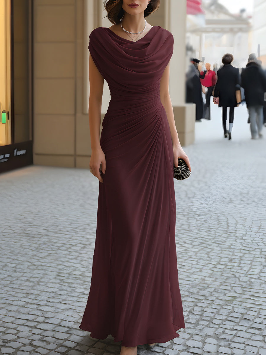 NAIRA | ELEGANT DRAPED MAXI DRESS