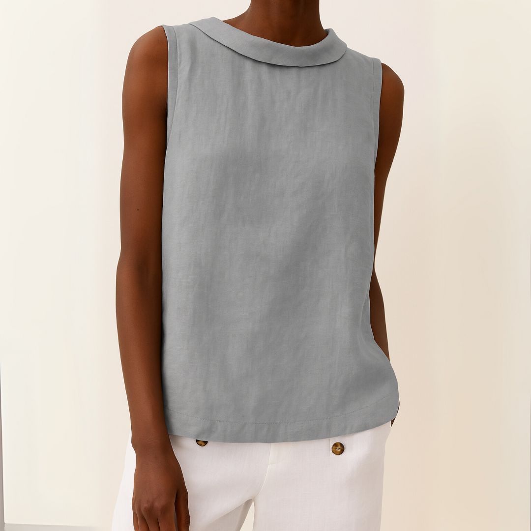 BRITNEY | SLEEVELESS TUMMY COVERING ELEGANT TOP