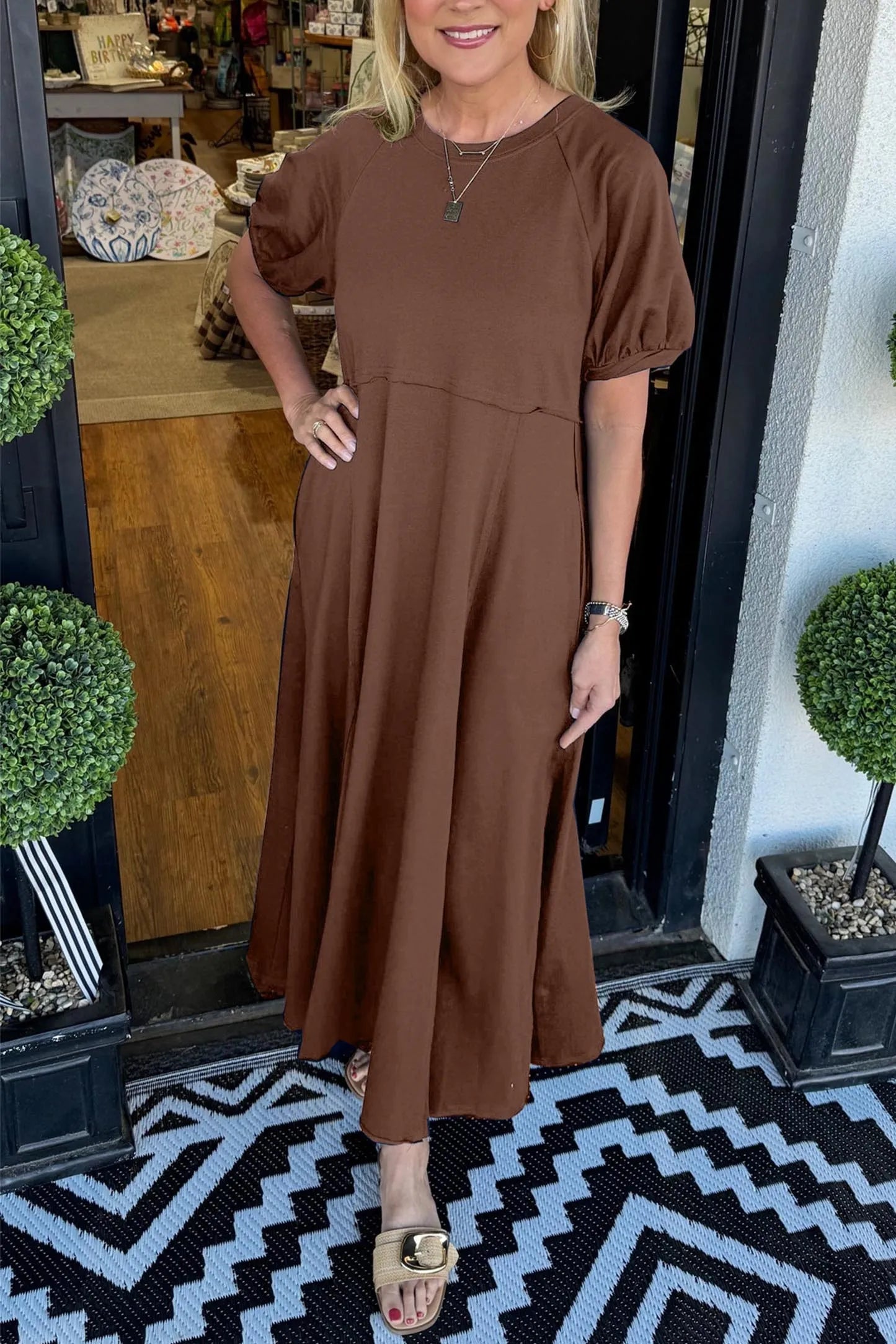 CHARLOTTE | RELAXED MAXI DRESS WITH TUMMY COVERAGE