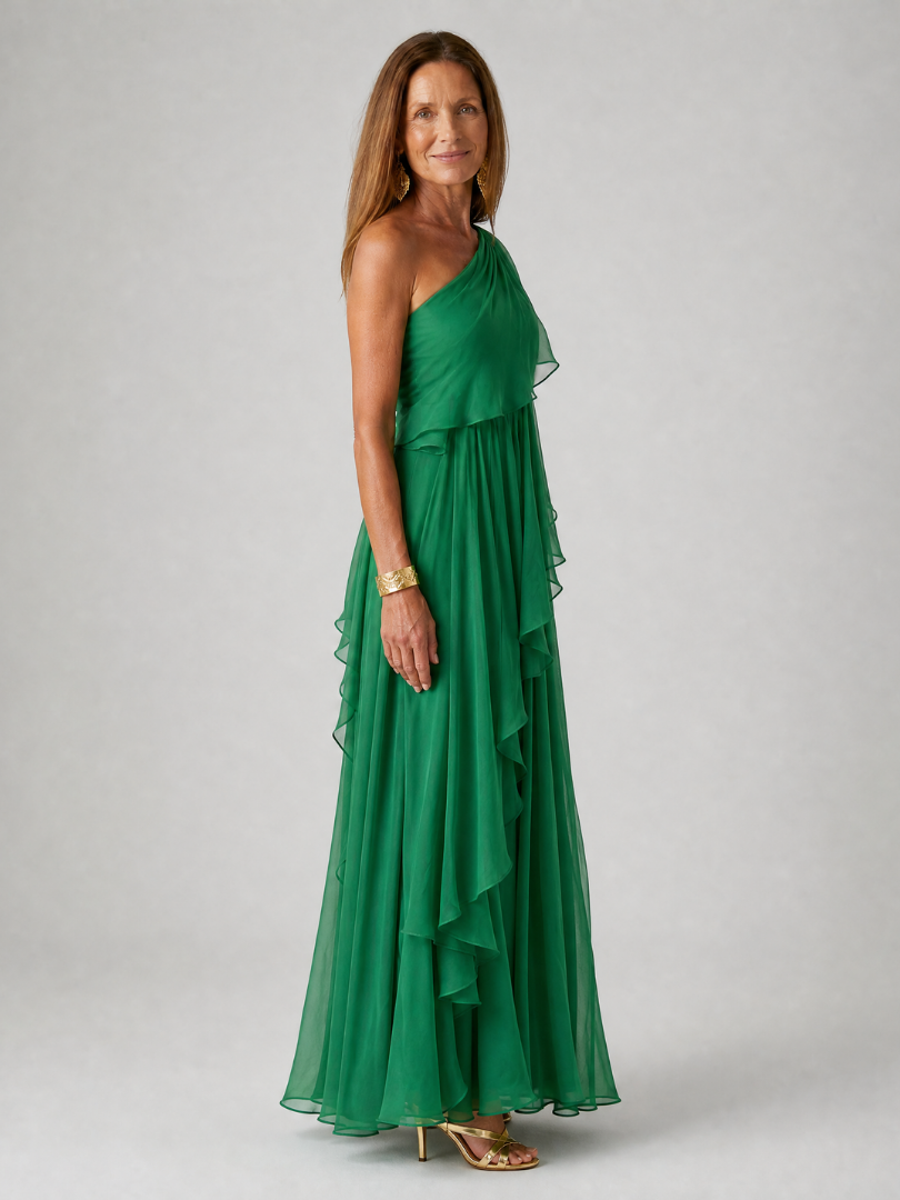 AMELIA | ELEGANT RUFFLE MAXI DRESS