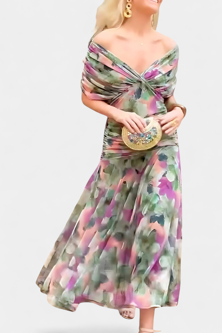 SERENA | ELEGANT DRAPED EVENING DRESS