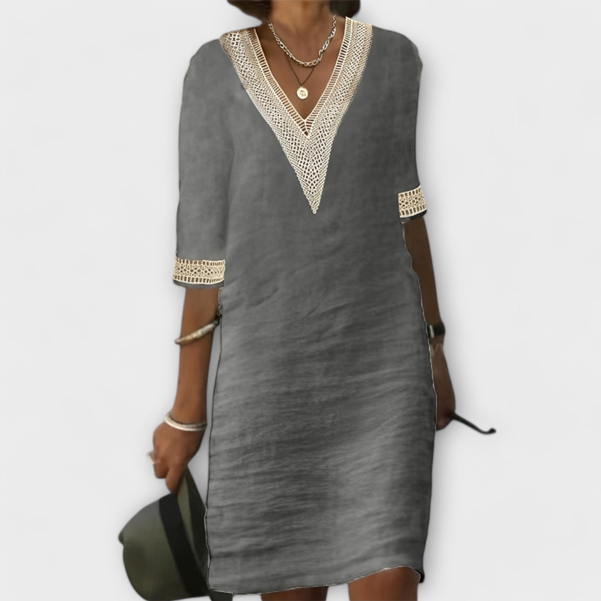 RHIAN | STYLISH TUMMY COVERING LINEN DRESS