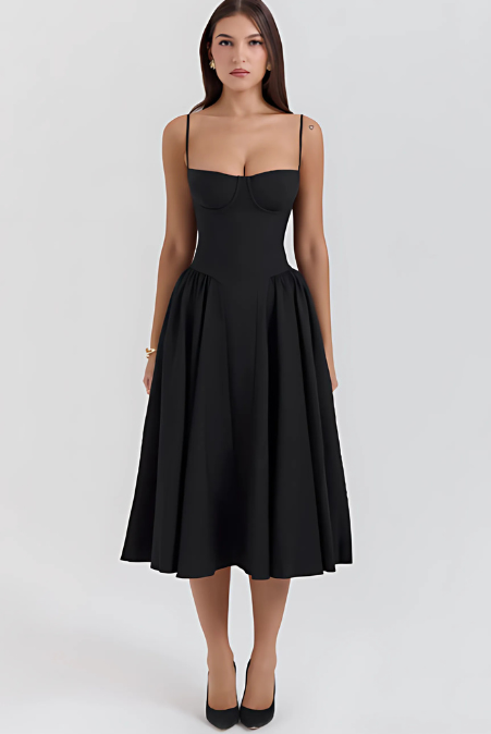 ROMA | ELEGANT CORSET MIDI DRESS