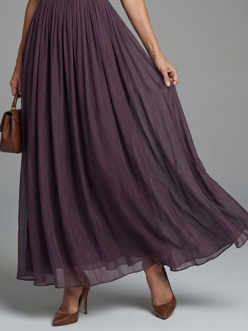 BELLTHORNE | GATHERED WAIST KEYHOLE MAXI DRESS