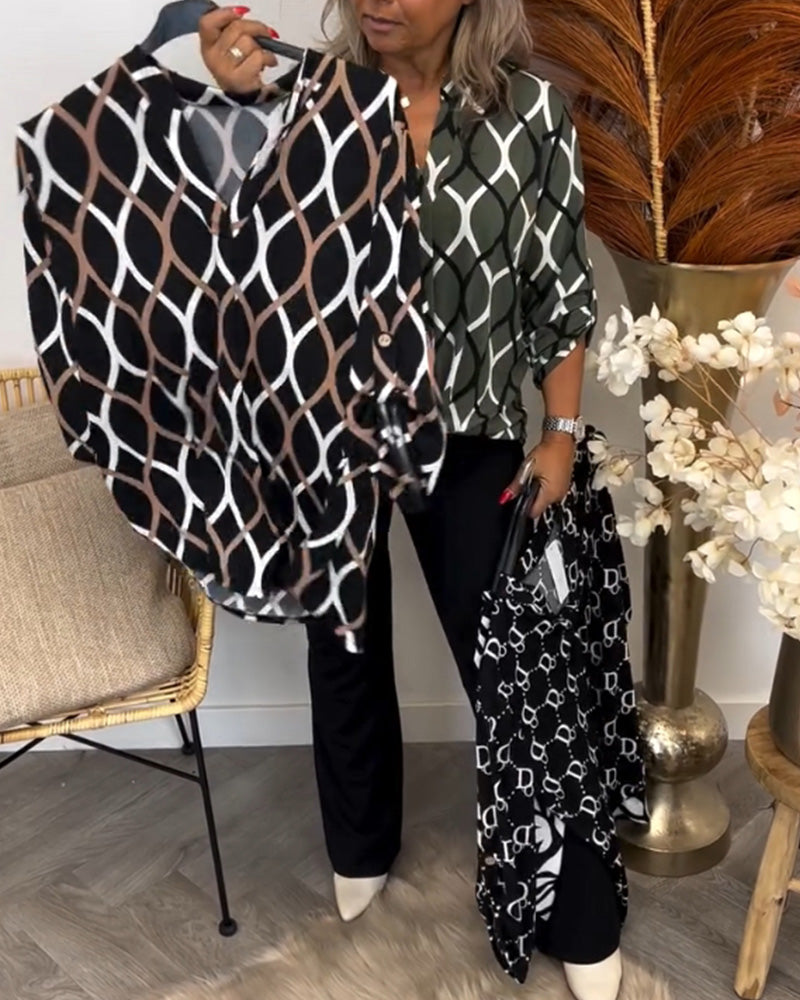 VALERIE | ELEGANT PATTERN BLOUSE