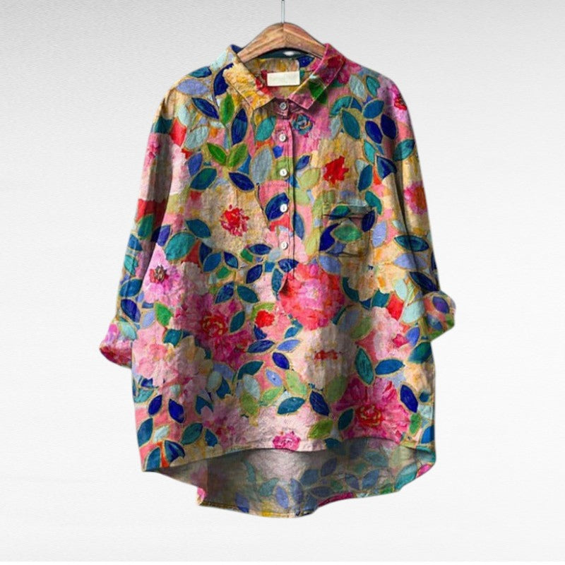 MARGOT | ARTISTIC FLORAL PRINT SHIRT