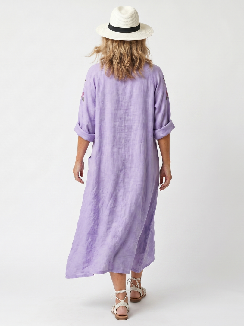 AMARA | FLORAL OVERSIZED POCKET MIDI DRESS