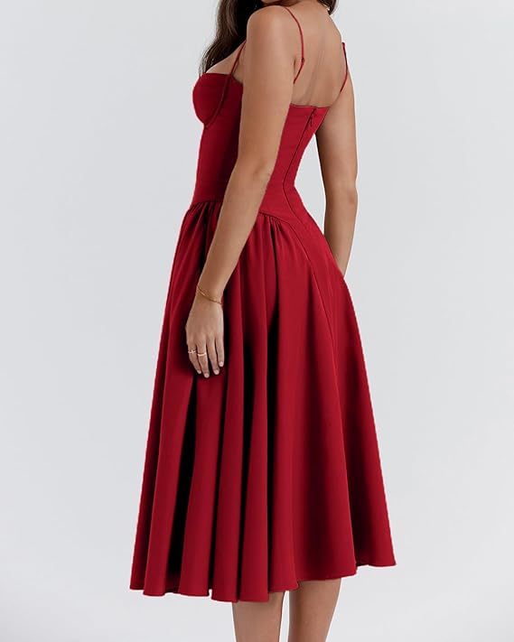 ROMA | ELEGANT CORSET MIDI DRESS