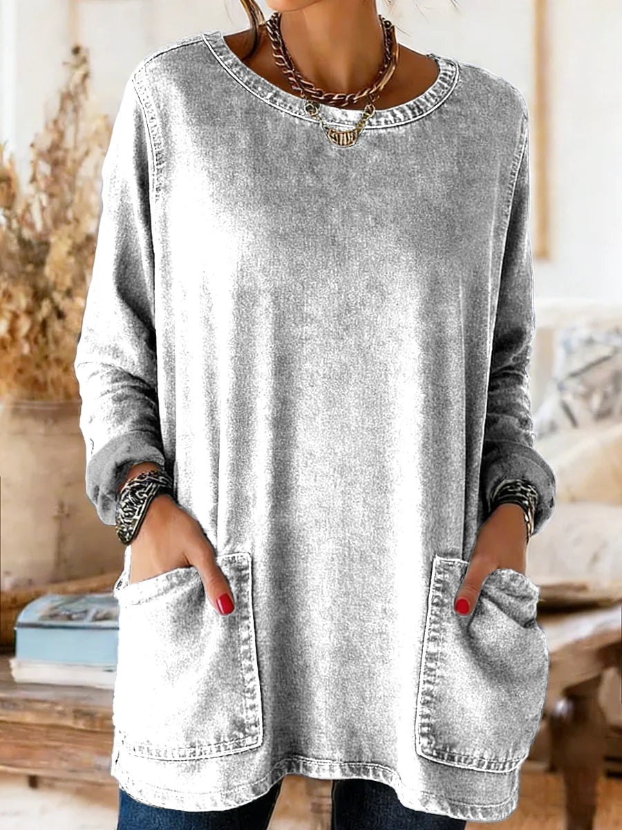 EVIE | TUMMY COVERING DENIM TUNIC