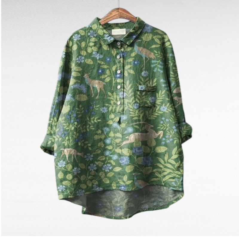MARGOT | ARTISTIC FLORAL PRINT SHIRT