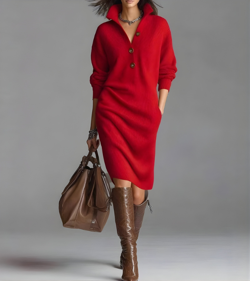 NOVA | COZY TUMMY COVERING KNIT DRESS