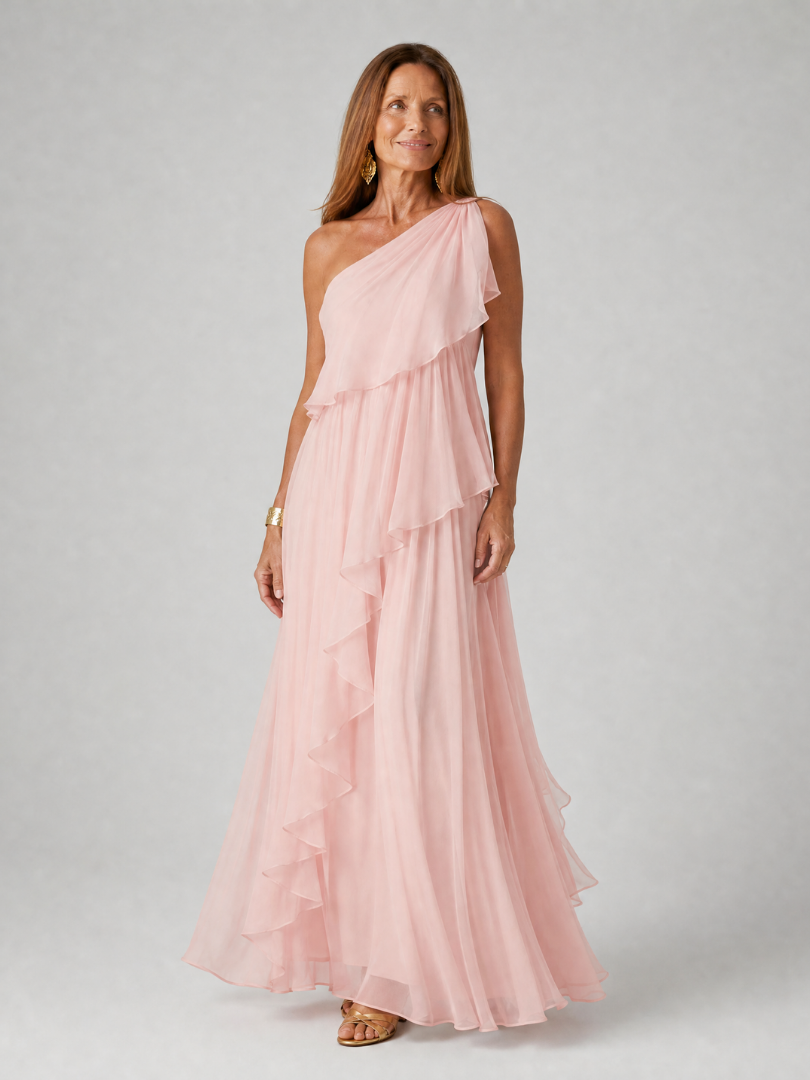 AMELIA | ELEGANT RUFFLE MAXI DRESS