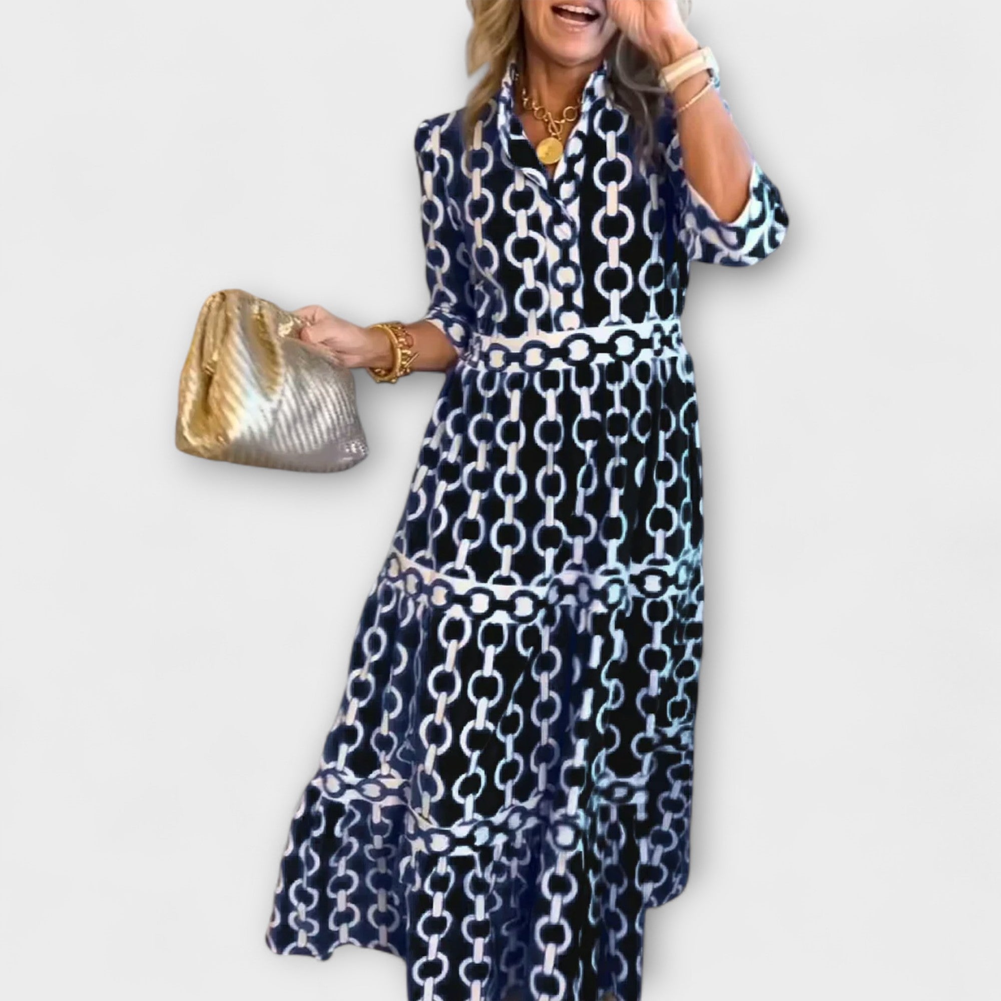 ELLA | ELEGANT MIDI DRESS WITH TUMMY COVERAGE