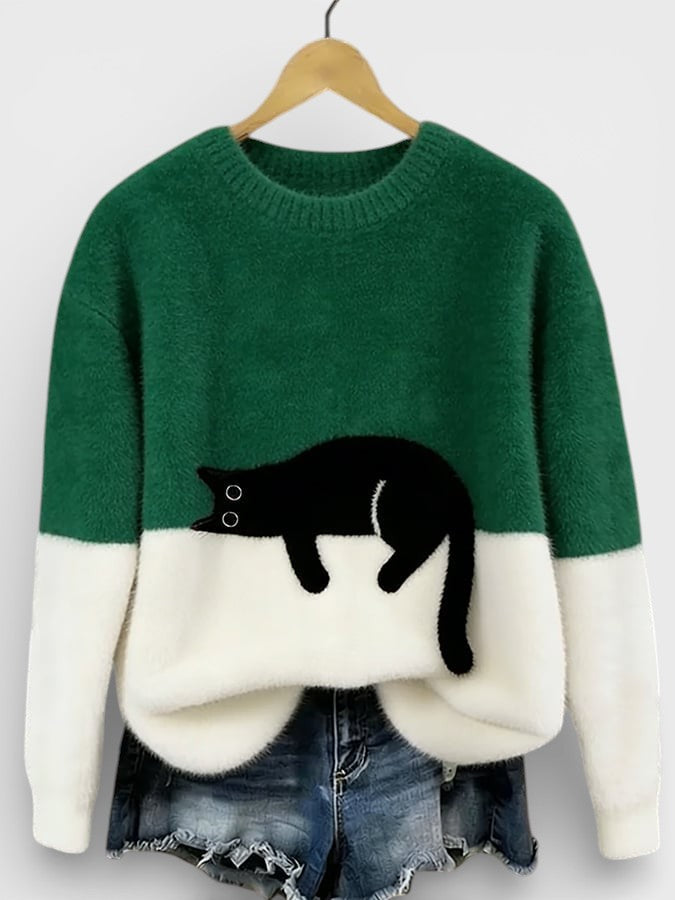 LINDA | GRAPHIC CAT PRINT HOODIE