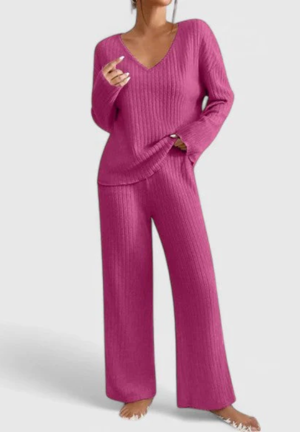 LIV | TUMMY COVERING COMFY KNIT LOUNGE SET