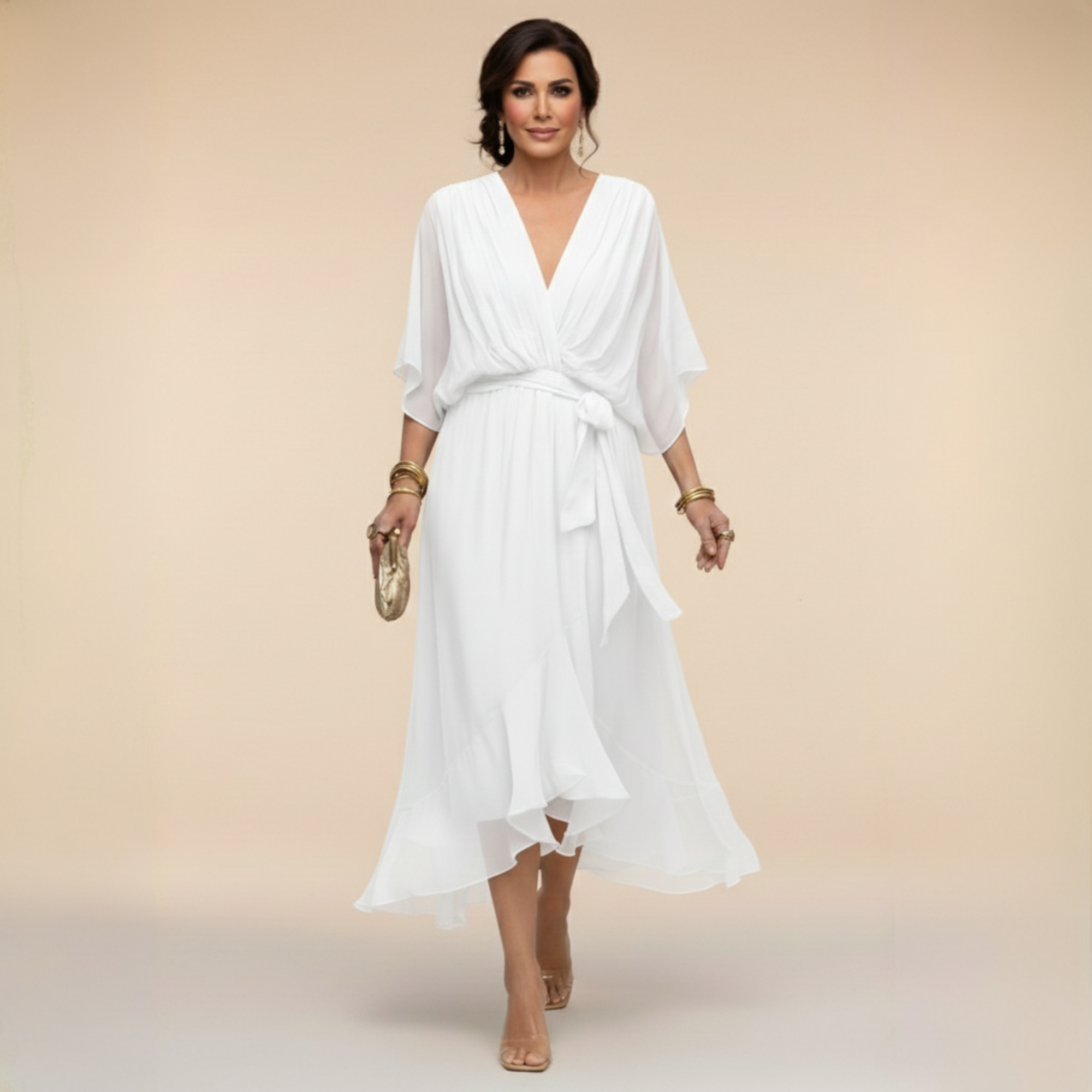 STELLA | ELEGANT TUMMY COVERAGE DRESS