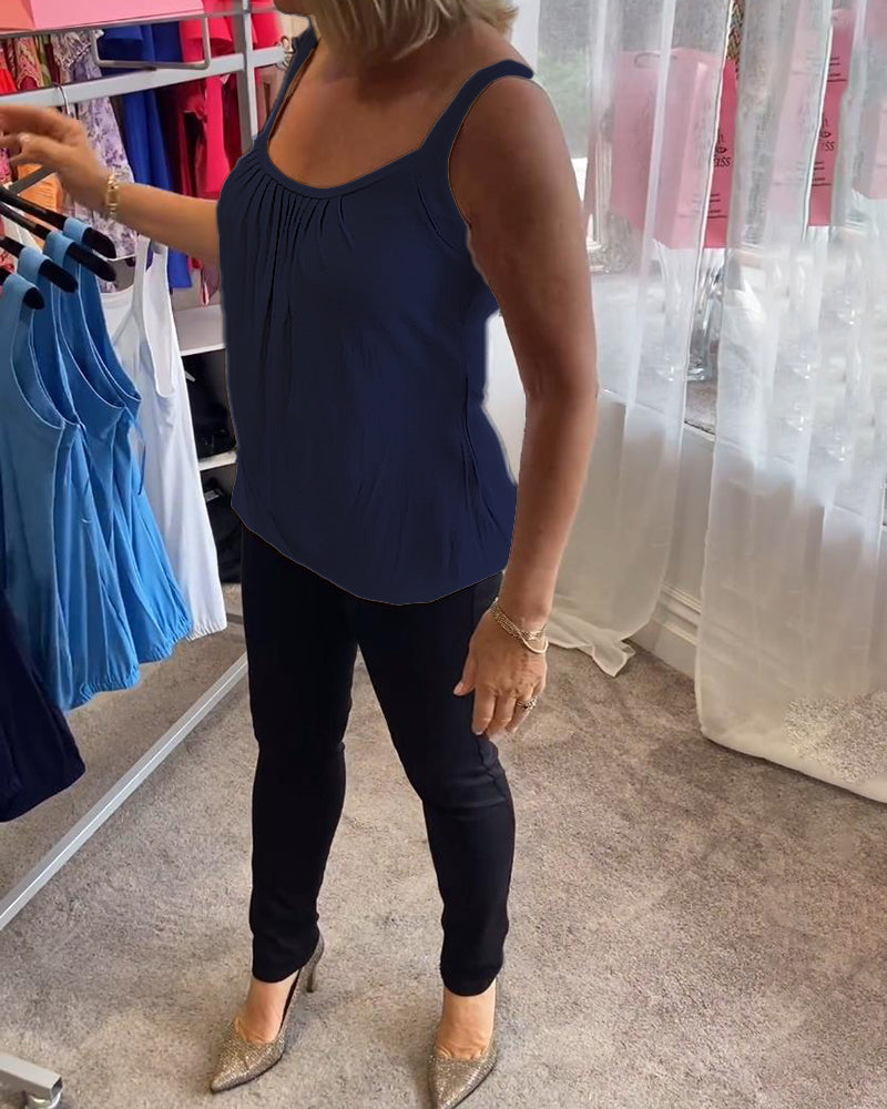 ROSALYN | ELEGANT TUMMY COVERING SLEEVELESS TOP