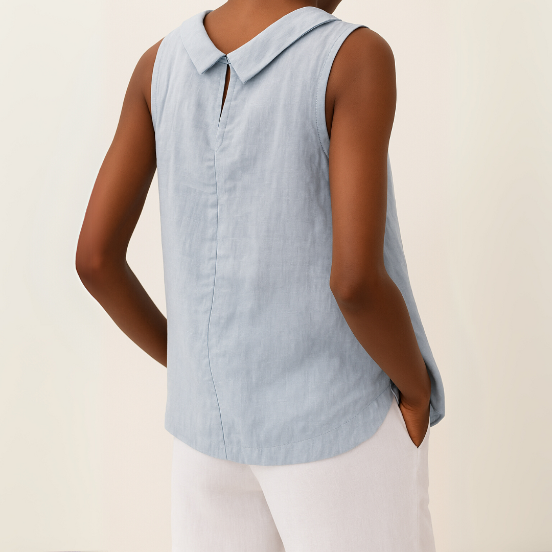 BRITNEY | SLEEVELESS TUMMY COVERING ELEGANT TOP