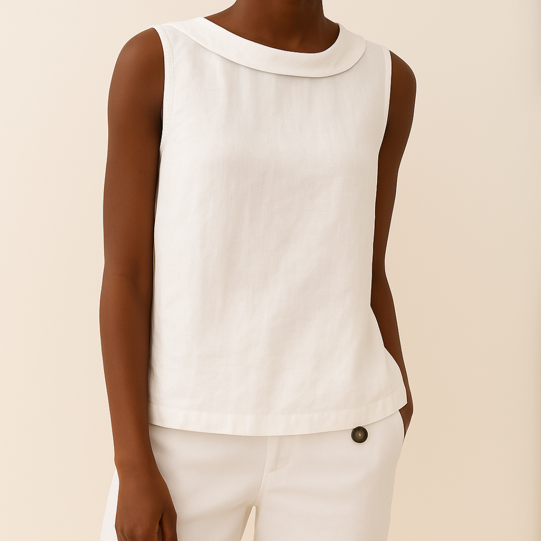 BRITNEY | SLEEVELESS TUMMY COVERING ELEGANT TOP