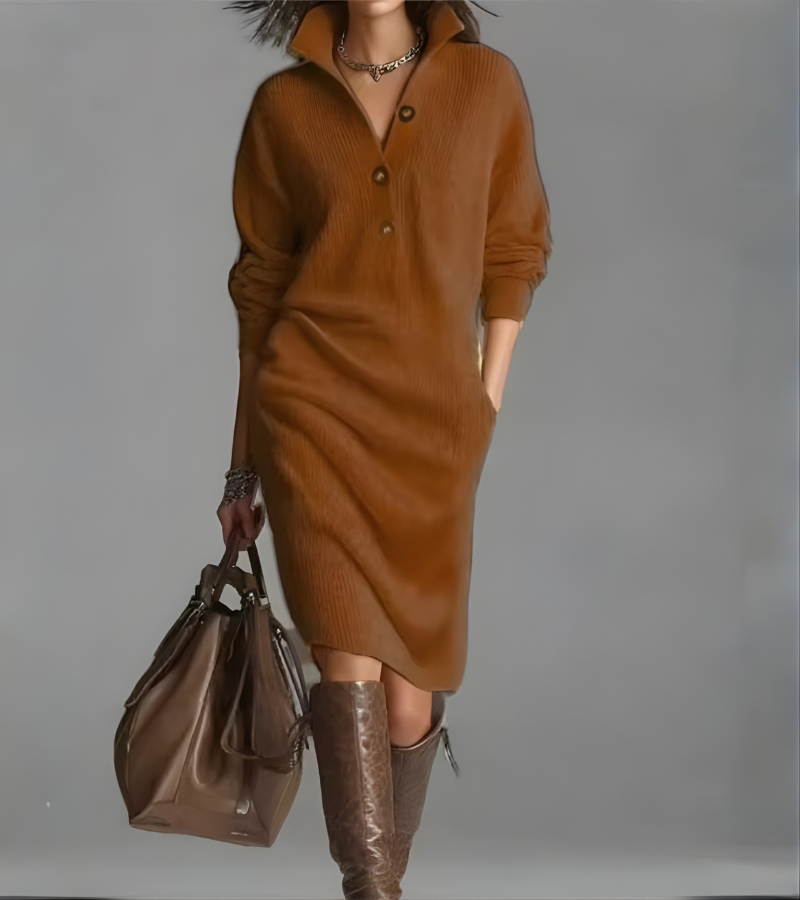 NOVA | COZY TUMMY COVERING KNIT DRESS