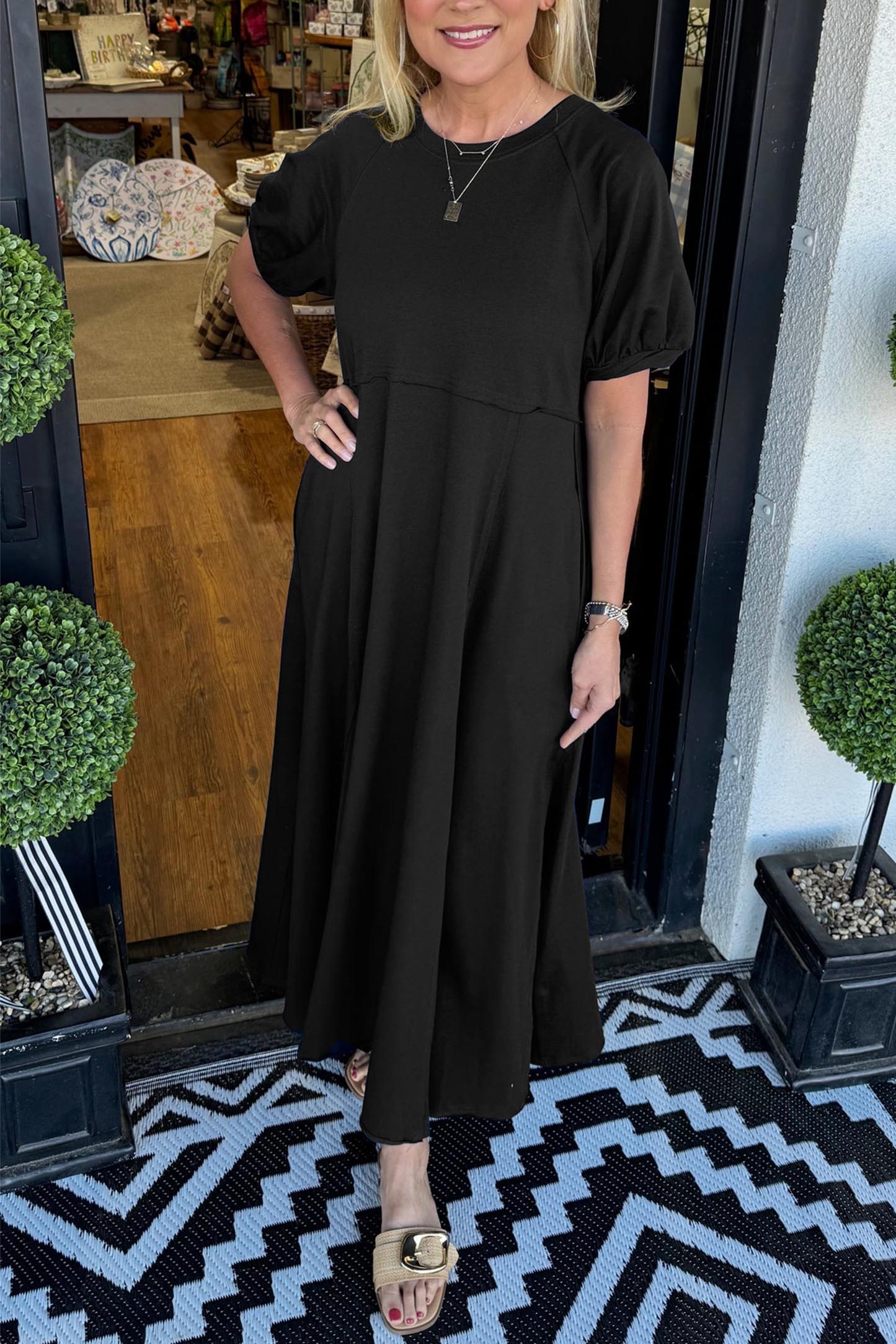 CHARLOTTE | RELAXED MAXI DRESS WITH TUMMY COVERAGE