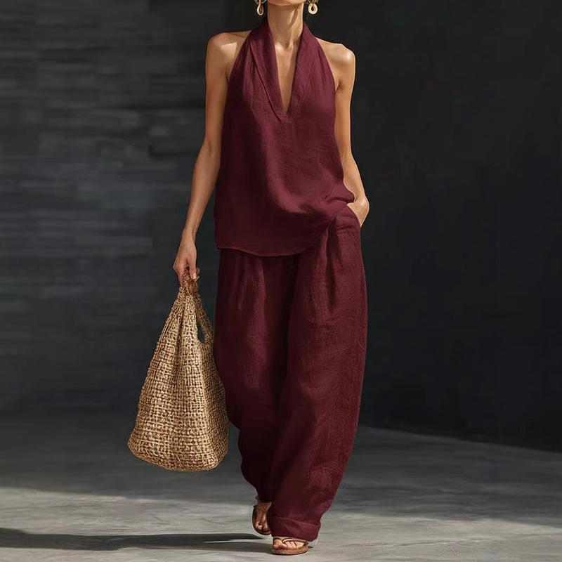 ANNIE | RELAXED HALTER TWO-PIECE SET