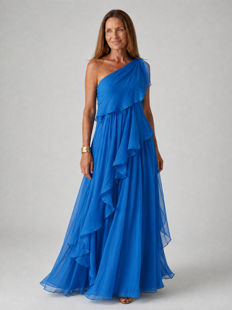 AMELIA | ELEGANT RUFFLE MAXI DRESS