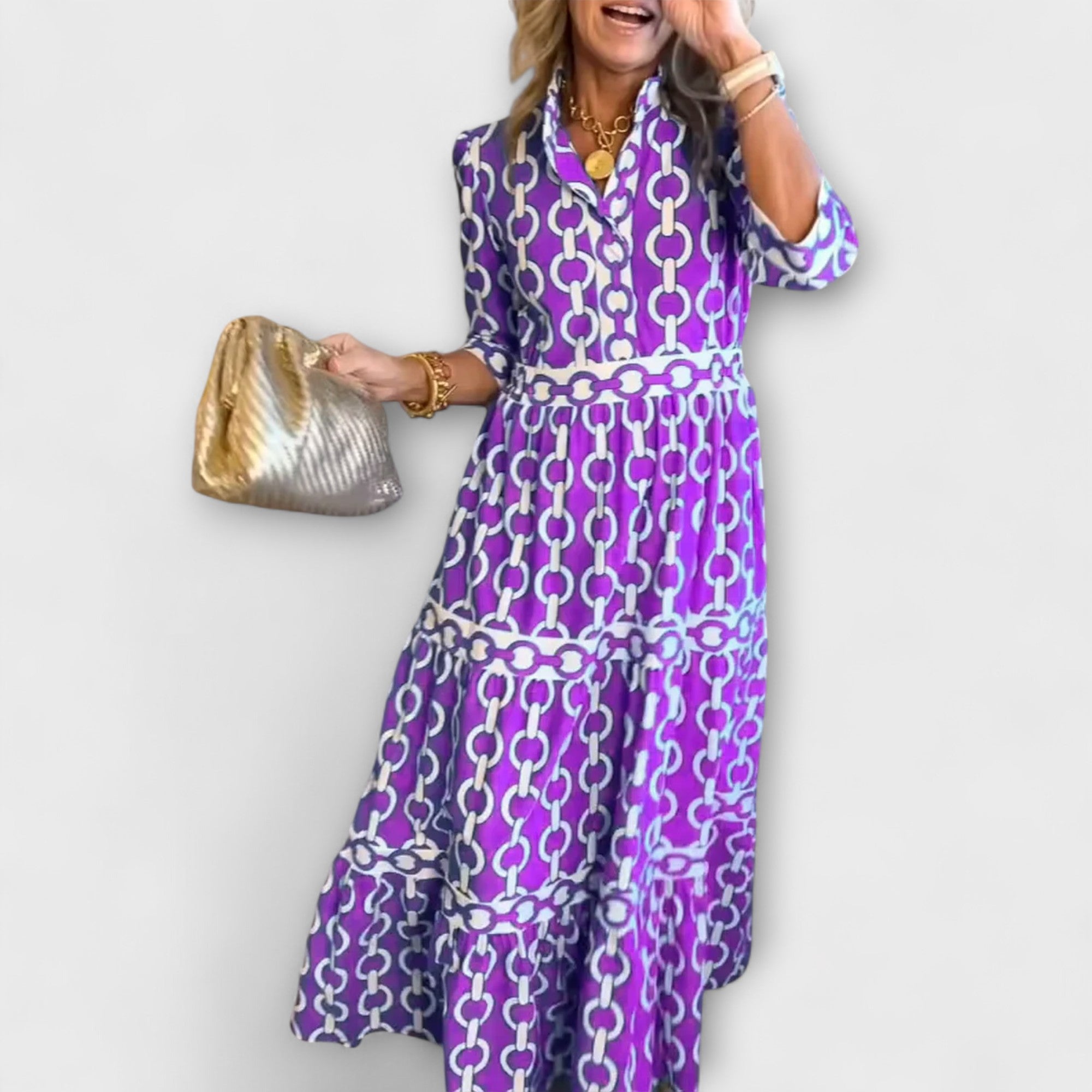 ELLA | ELEGANT MIDI DRESS WITH TUMMY COVERAGE