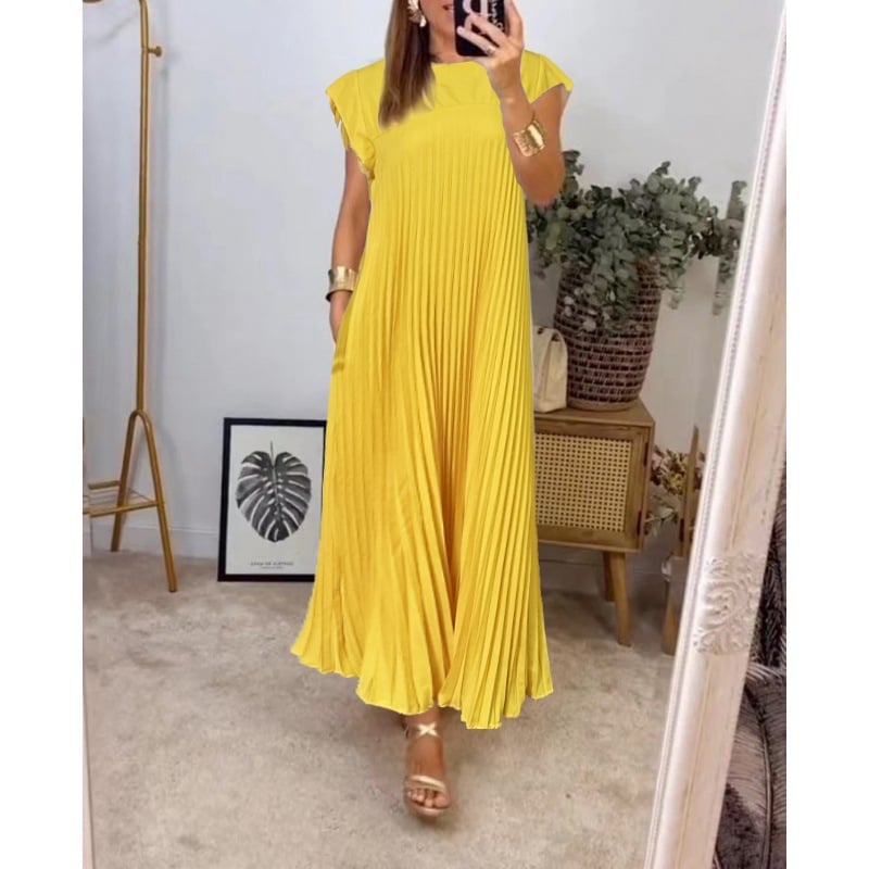 KYLIE | STYLISH TUMMY COVERING PLEATED DRESS