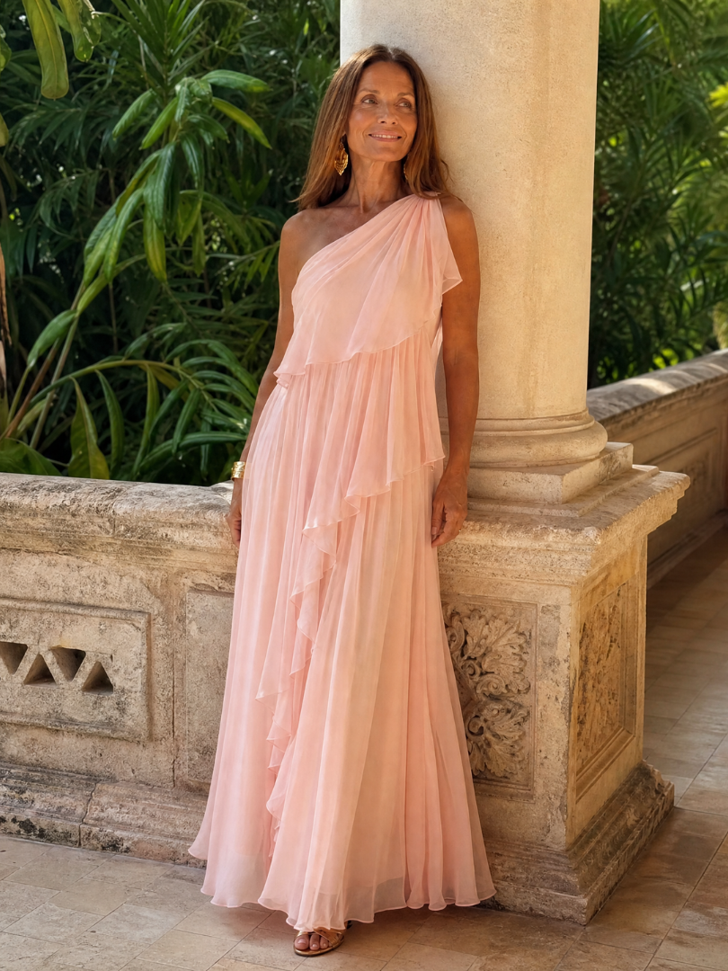 AMELIA | ELEGANT RUFFLE MAXI DRESS