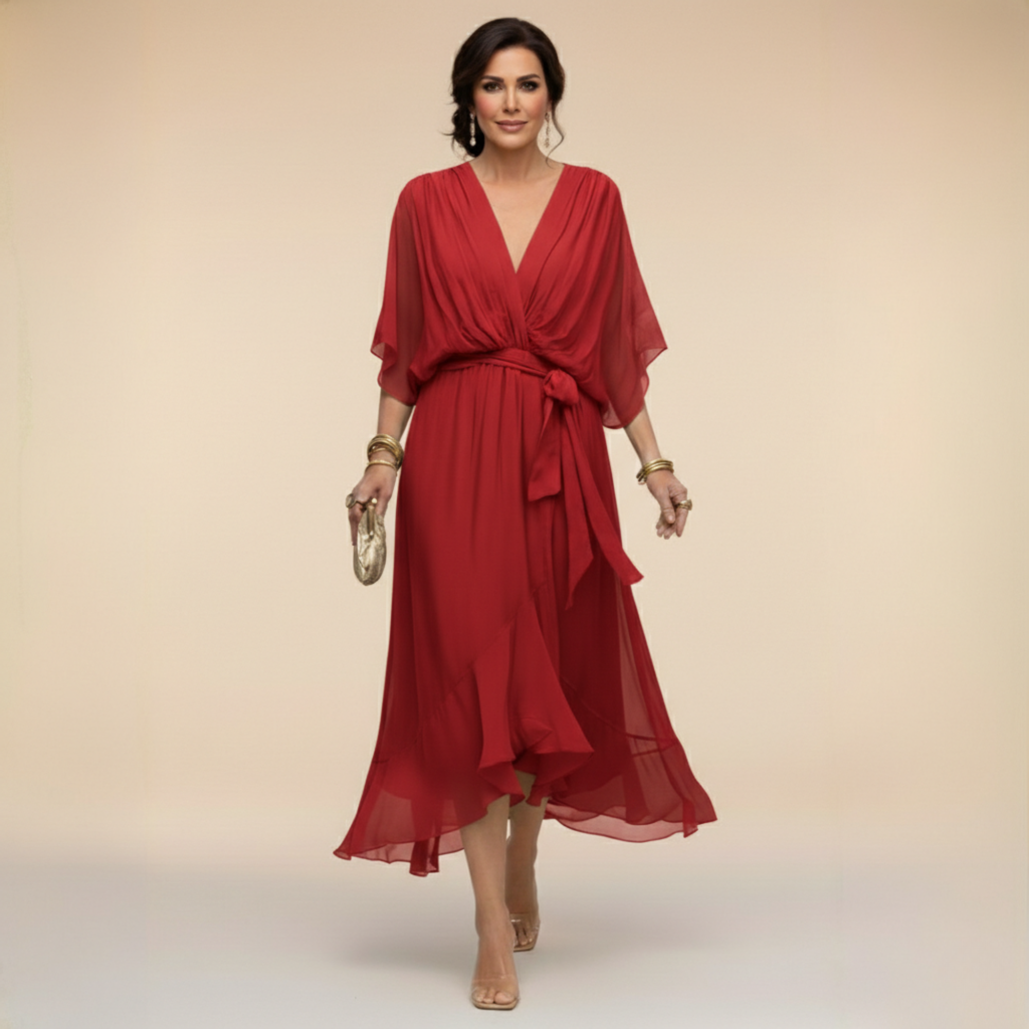 FLORENCE | FLOWY MAXI DRESS WITH TUMMY COVERAGE