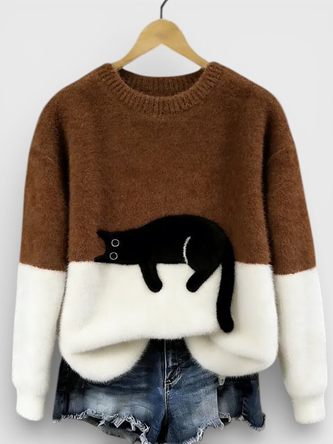 LINDA | GRAPHIC CAT PRINT HOODIE