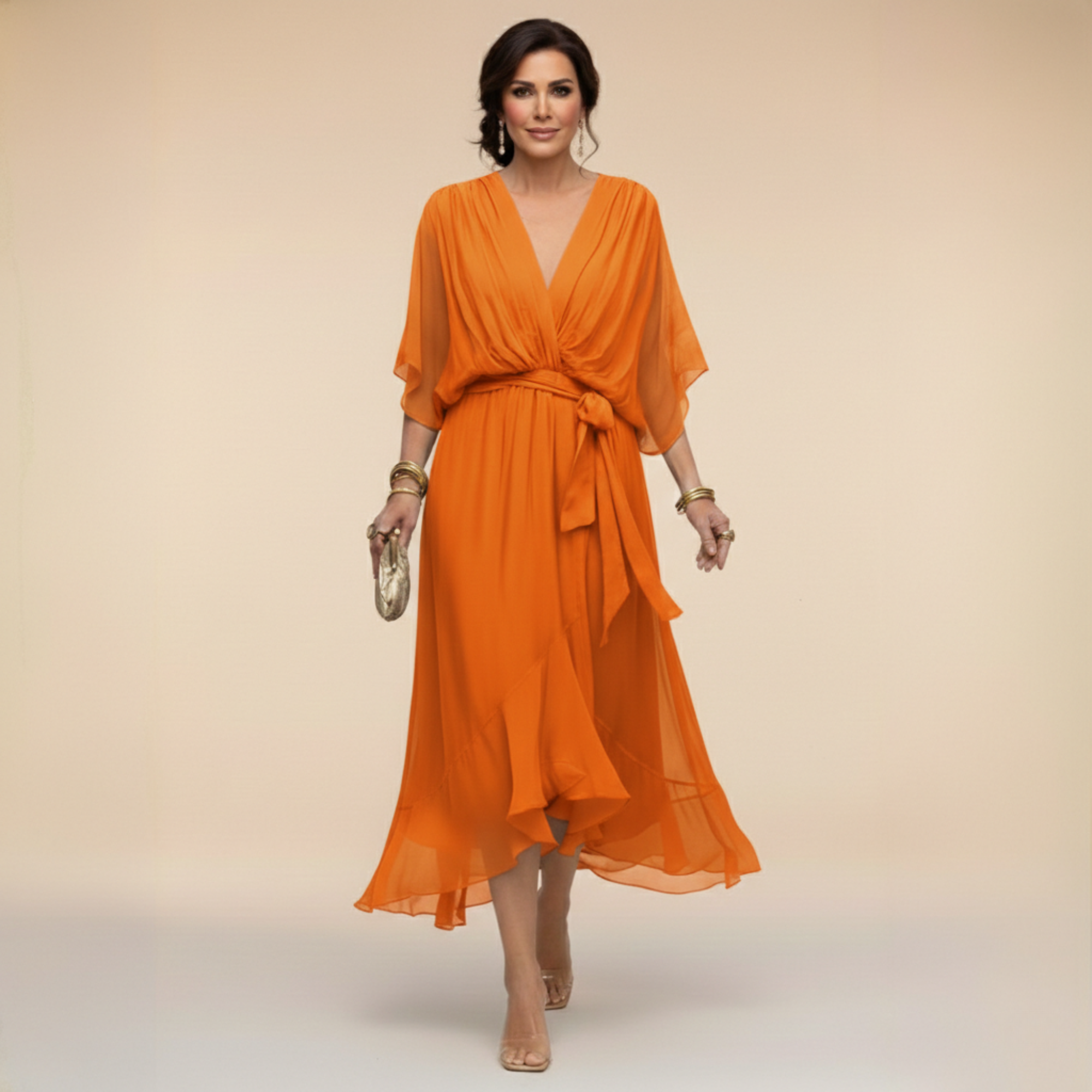 FLORENCE | FLOWY MAXI DRESS WITH TUMMY COVERAGE