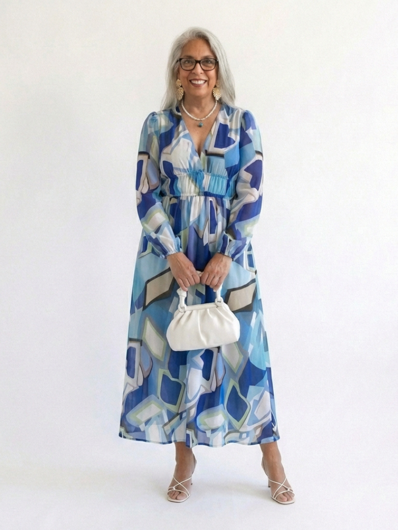 KALLIOPE | ELEGANT TUMMY COVERING FLORAL MAXI DRESS