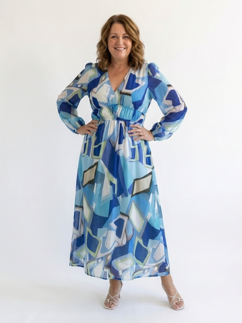 KALLIOPE | ELEGANT TUMMY COVERING FLORAL MAXI DRESS