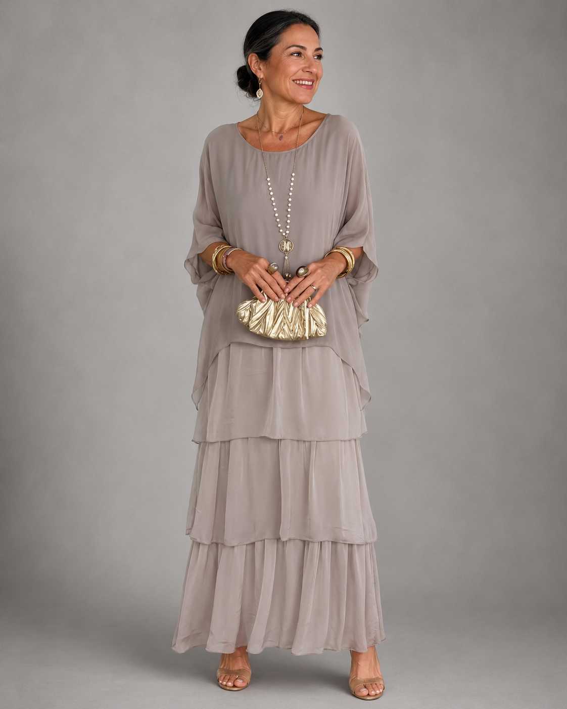 LULU | ELEGANT TUMMY COVERING FLOWING MAXI DRESS