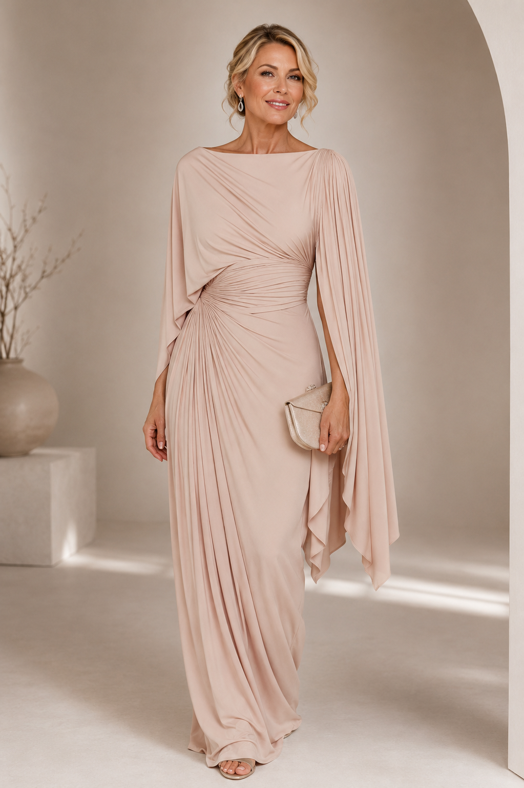 MERYL | ELEGANT DRAPED MAXI DRESS