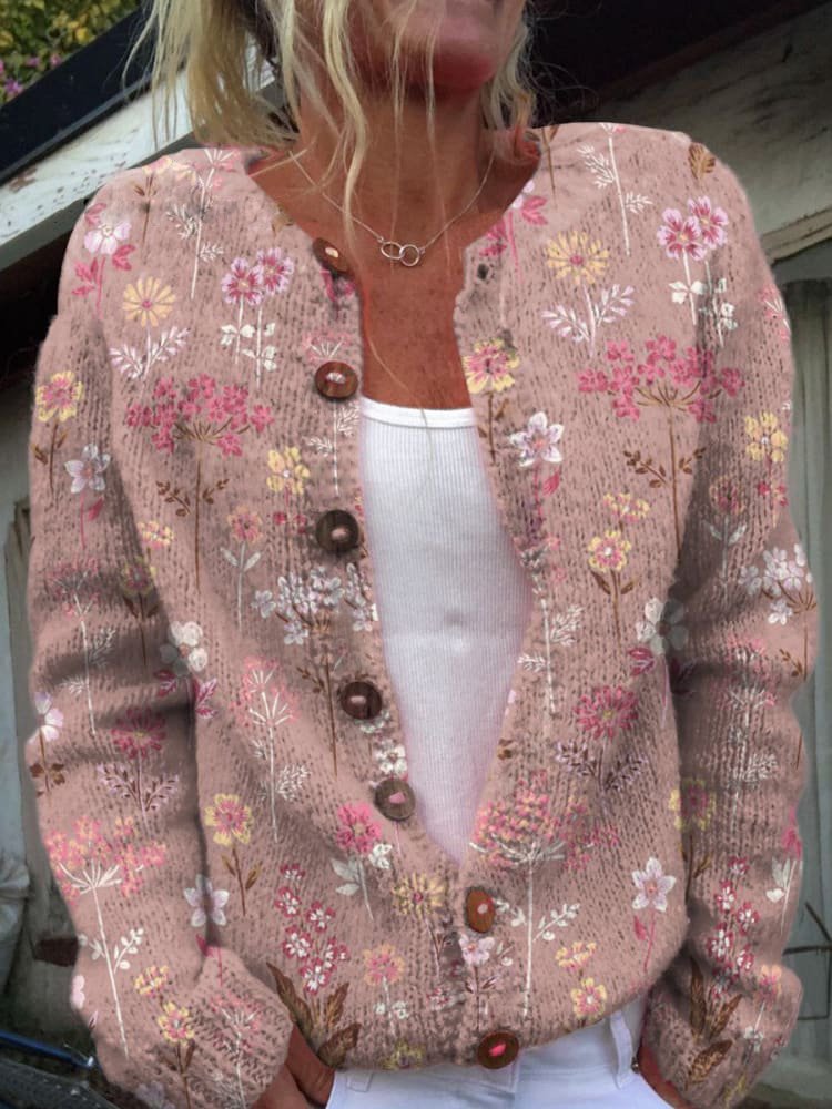 INES | COZY FLORAL PATTERN VEST