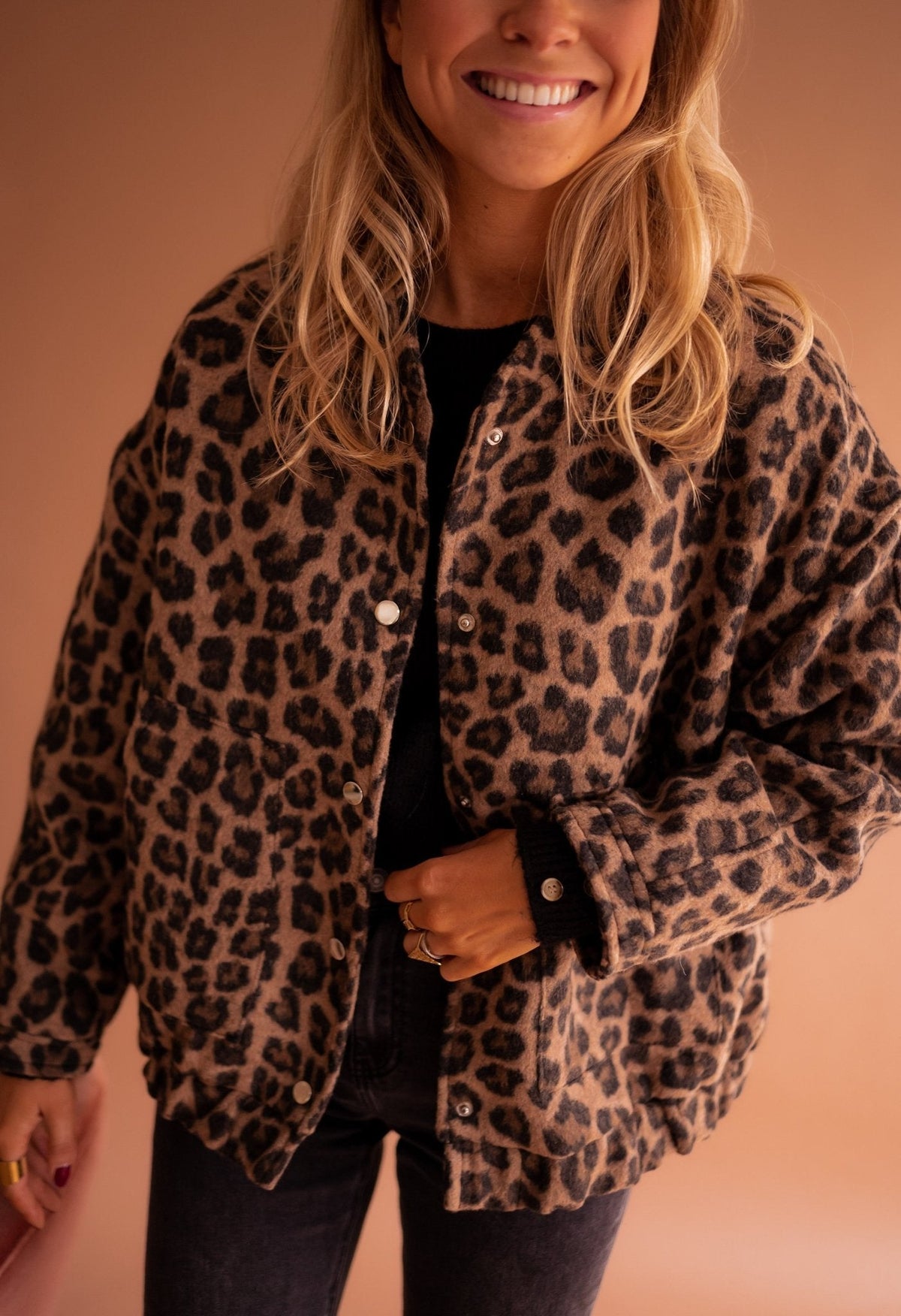 MANISIA | LEOPARD PRINT TRANSITIONAL JACKET